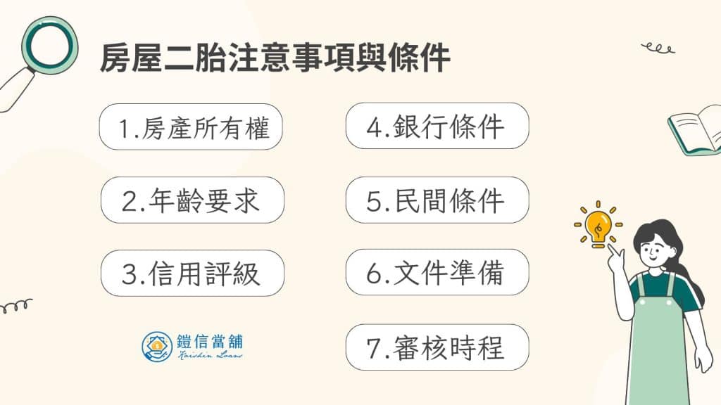 房屋二胎注意事項與條件