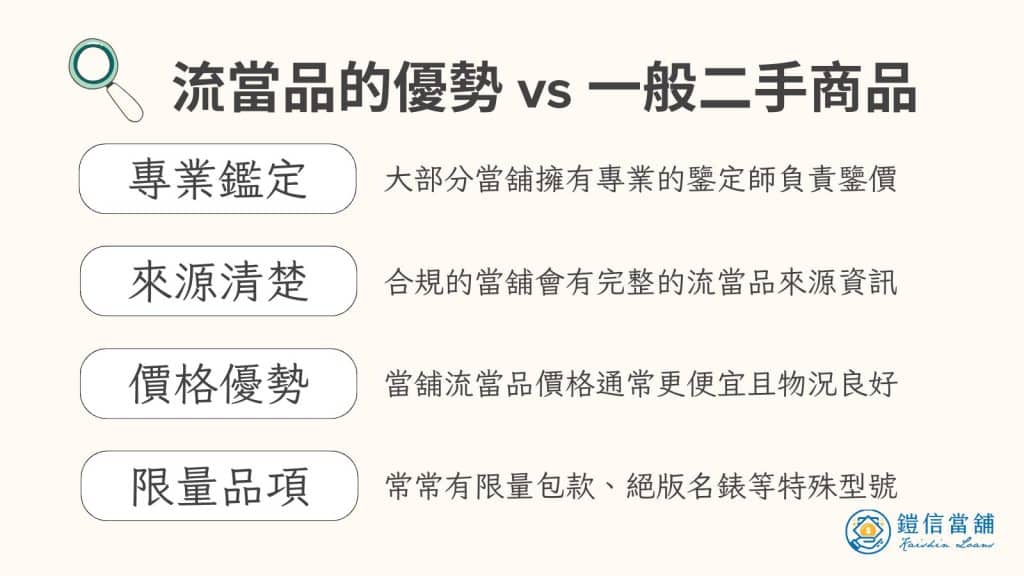 當舖流當品的優勢