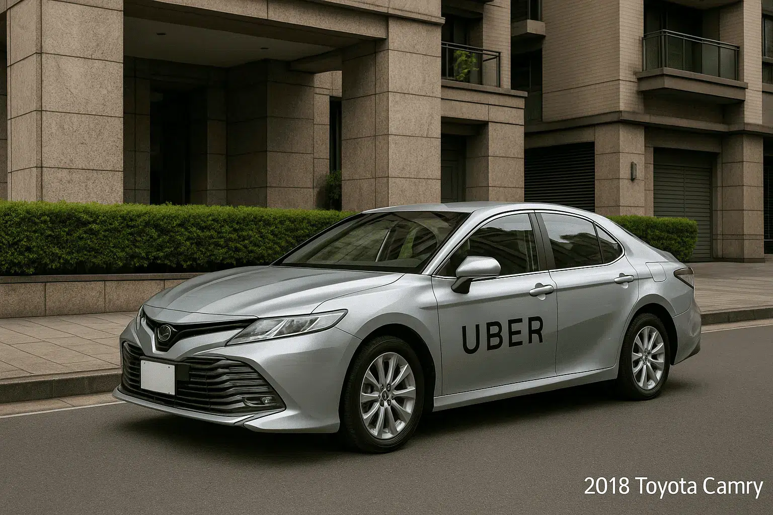 台中北區 UBER 司機以 2018 Toyota Camry 免留車辦理春節週轉的示意圖