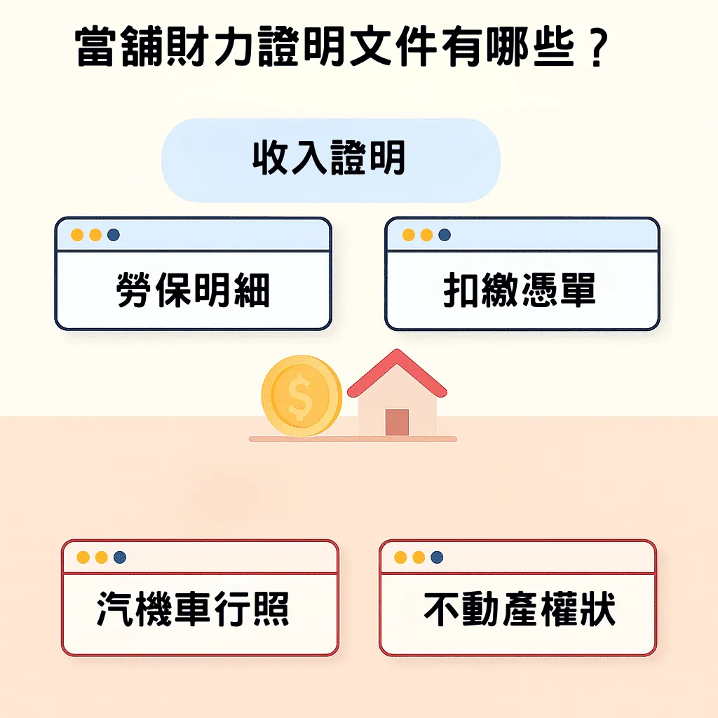 當舖財力證明文件有哪些