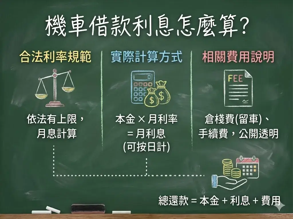 台中機車借款 機車借款利息怎麼算?