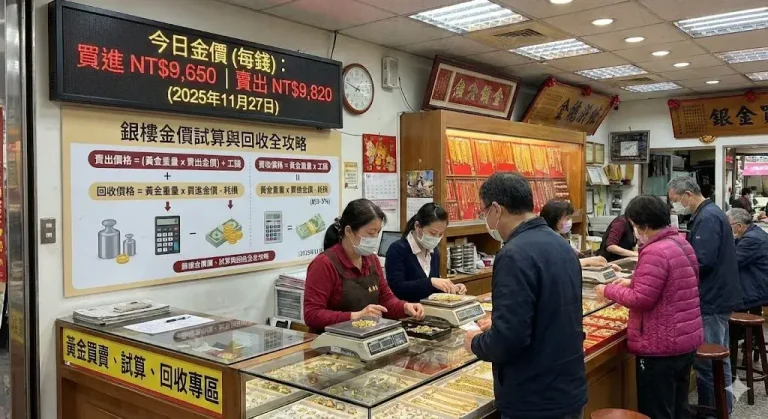 銀樓金價怎麼算？2025 黃金買賣、試算與回收全攻