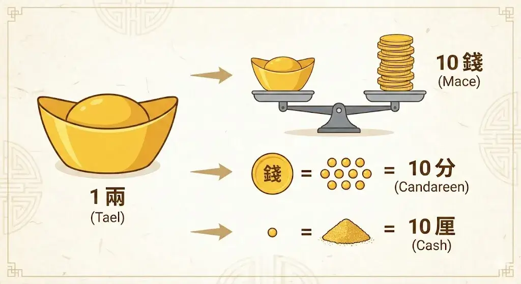 黃金單位怎麼換算?一兩、錢、分、厘是多少台幣?