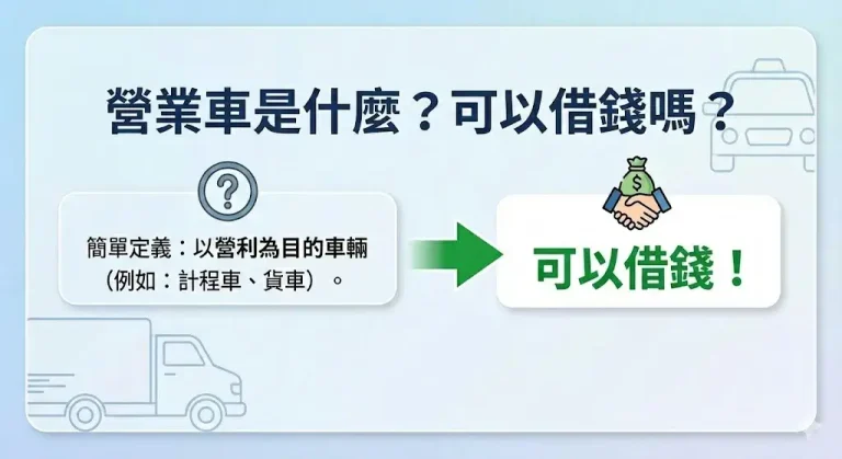 營業車是什麼？可以借錢嗎？