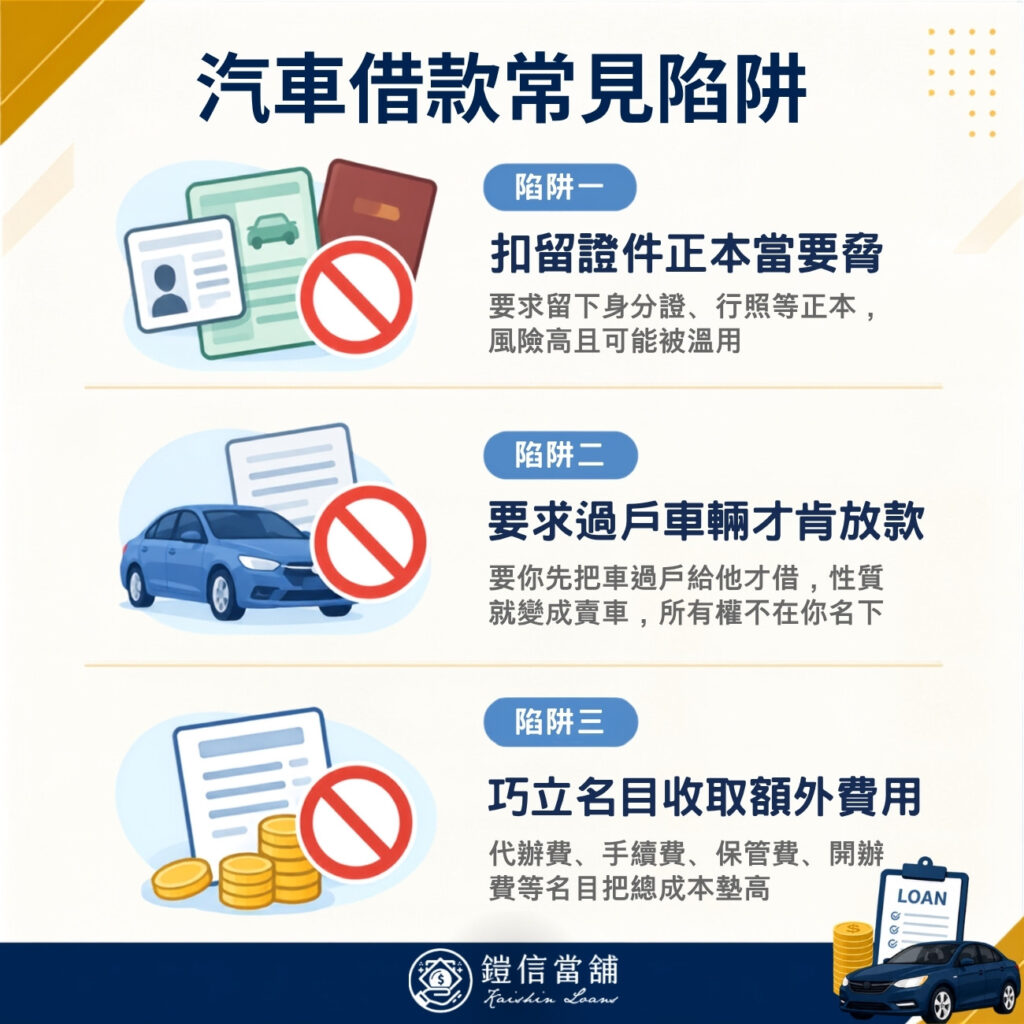 汽車借款常見陷阱